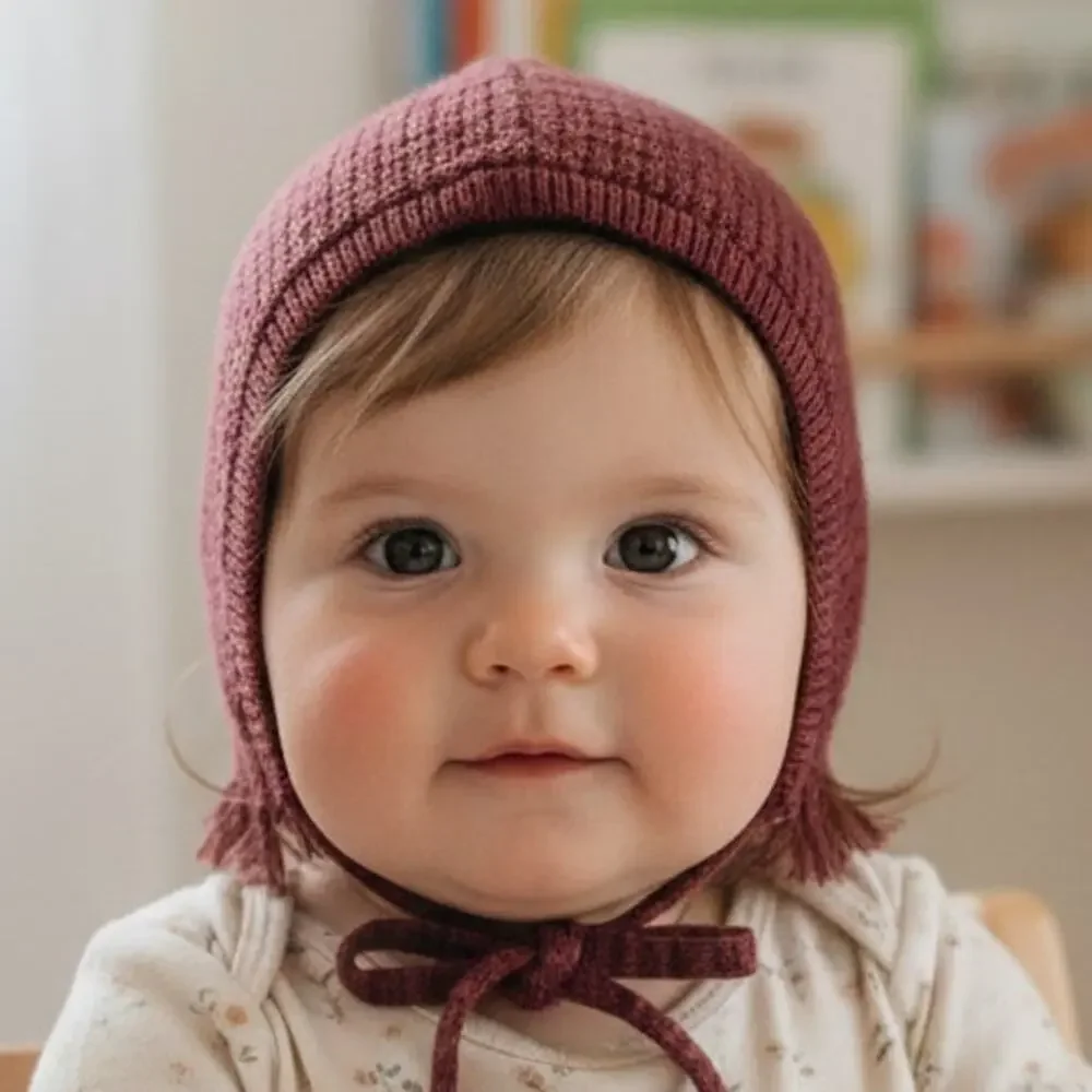 Sparkle Me NEW Strawberry Heather Fringed Bonnet Baby Size 24 Months Outdoor Hat